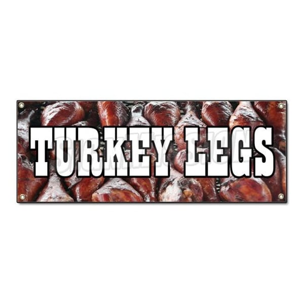 TURKEY LEGS BANNER SIGN smoked grilled leg medieval festival huge big large